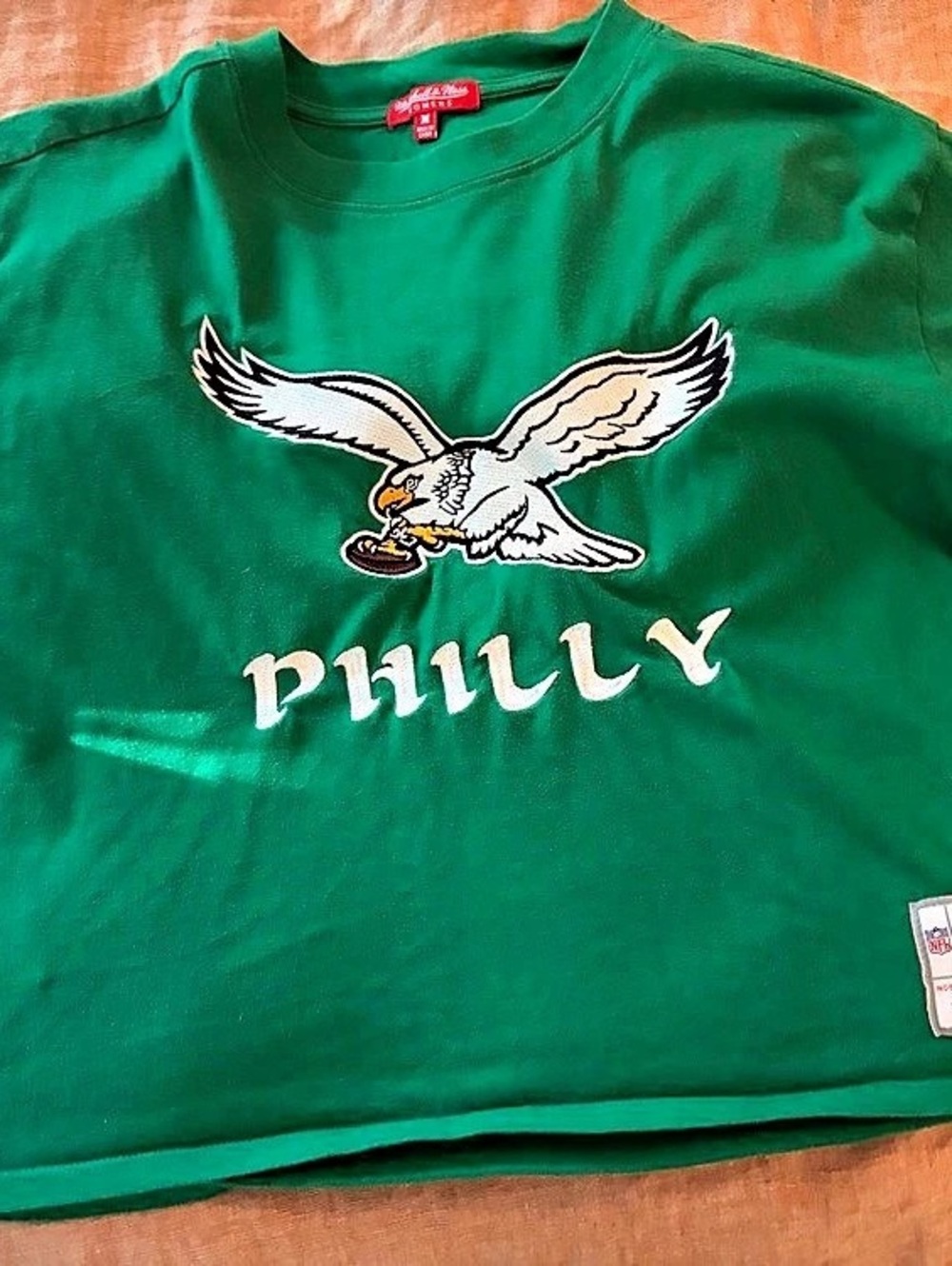 Mitchell and Ness Crop T Eagle Medium Kelly green